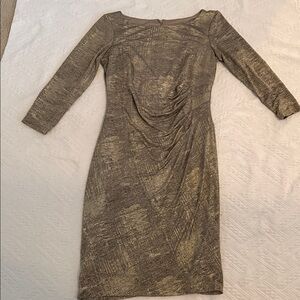 Elegant Gold and Black Women's Dress